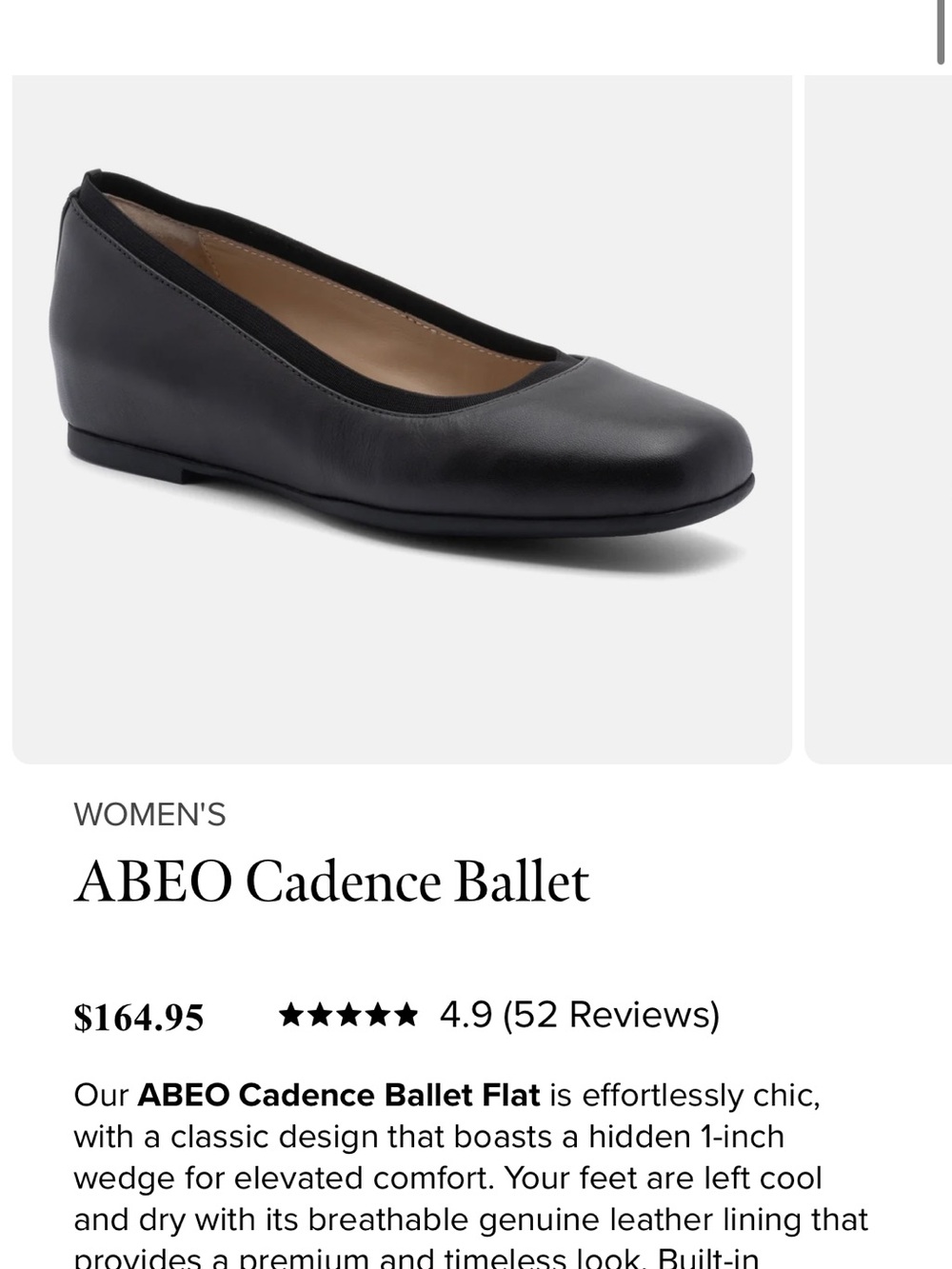 Abeo Cadence Ballet Flat - Black